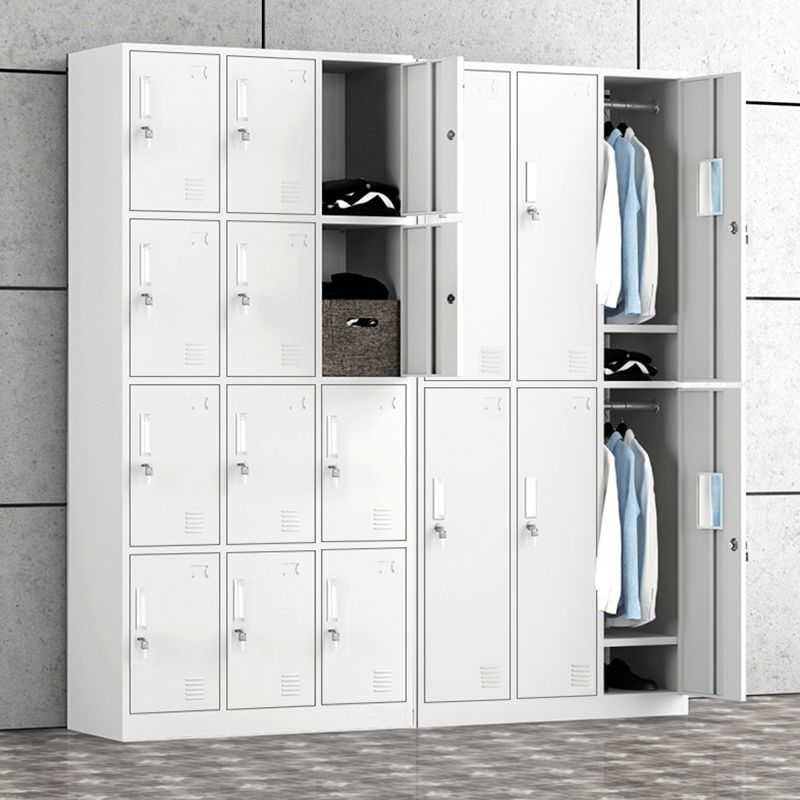 Bathroom Hinged Door Storage Cabinet Metal Modern Grey Cabinet