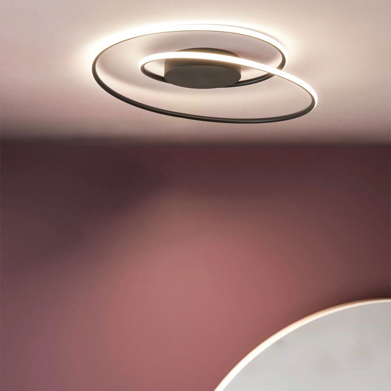 Lámpara de techo de línea LED con montaje empotrado estilo modernista para sala de estar y comedor