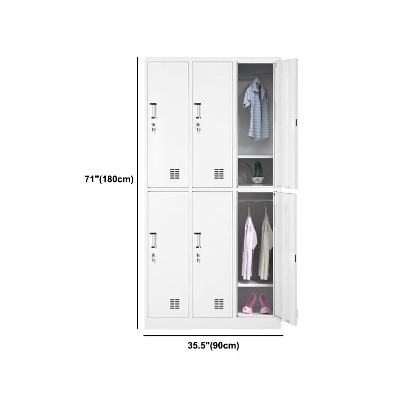 Contemporary Style Wardrobe Metal Home Wardrobe Closet with Locks