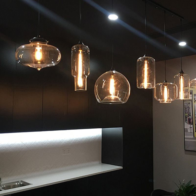 Modern Style Hanging Light Creative Glass Shade Pendant Lighting Fixture