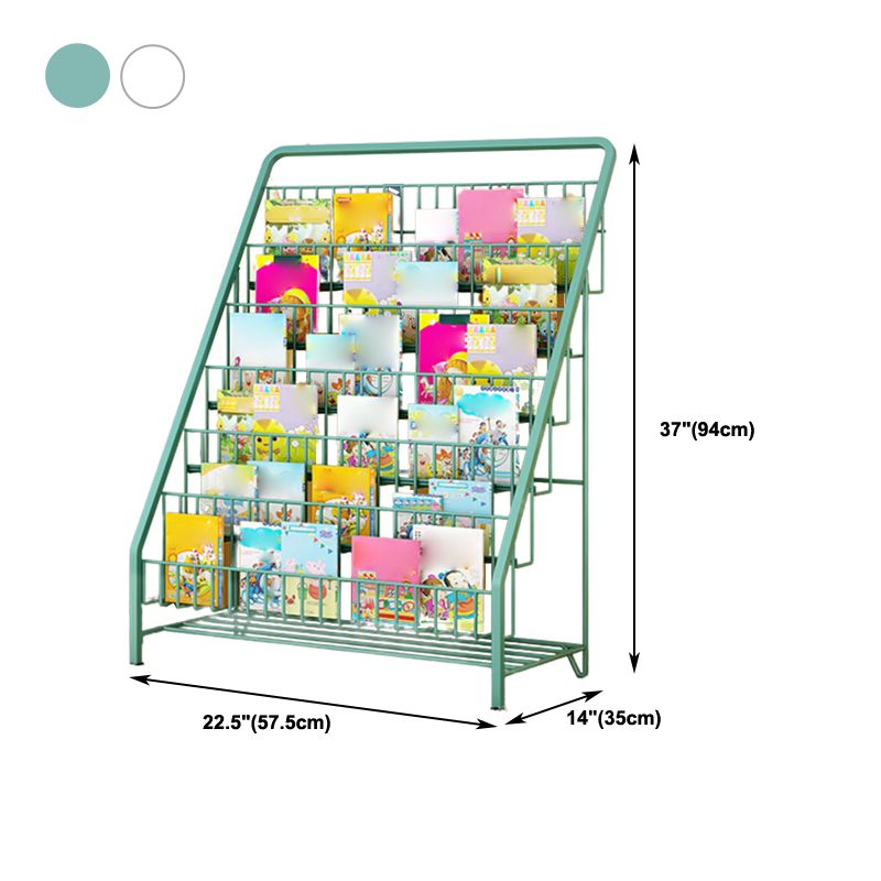 3/4/5/6-shelf Ladder Bookcase Modern Metal and Closed Back Book Shelf