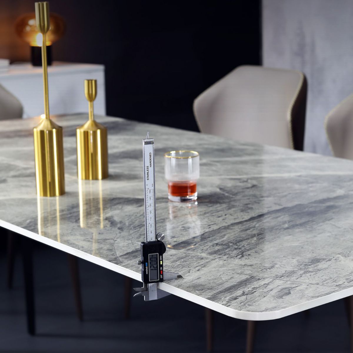 Sintered Stone Rectangle Dining Table Modern Kitchen Table for Dining Room