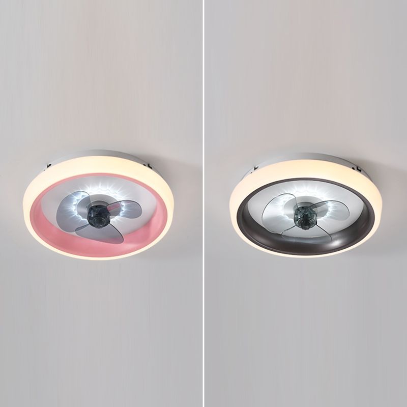 Moderne stijl plafondventilator verlichting metaal 1 licht plafondventilator licht voor keuken