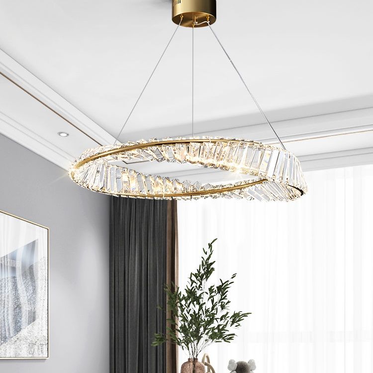 Ultra-modern Simplicity Orbicular LED Chandelier Lamp Crystal Suspension Pendant Light