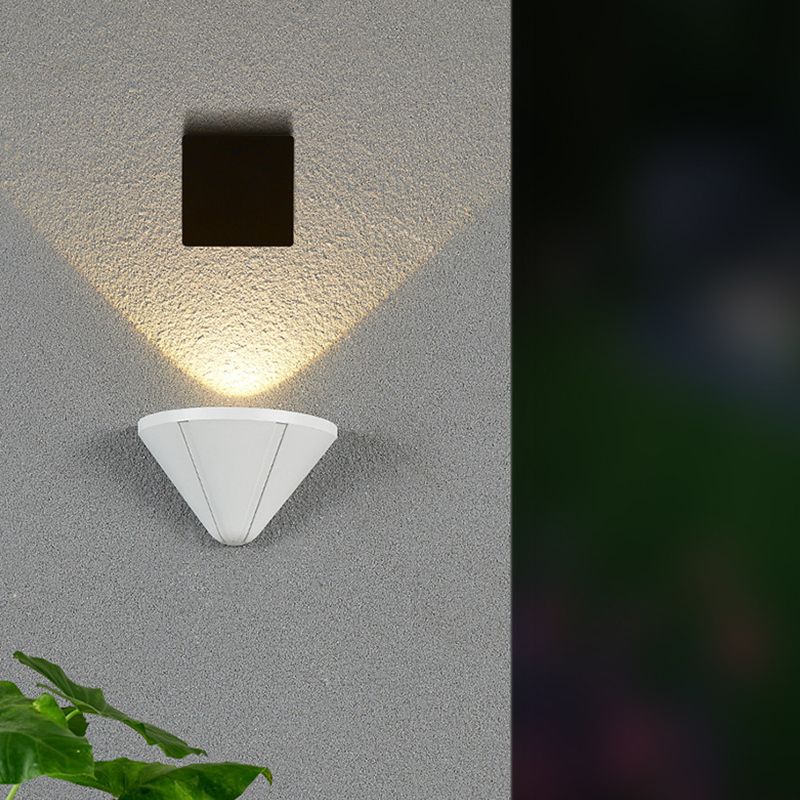 Single Modernism White/Black Wall Mounted Sconce Statement LED Wall Light