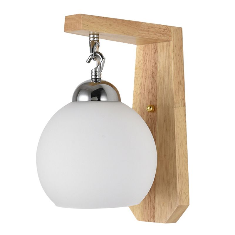 Luces apliques geométricas de estilo moderno madera 1 iluminación ligera montada en la pared