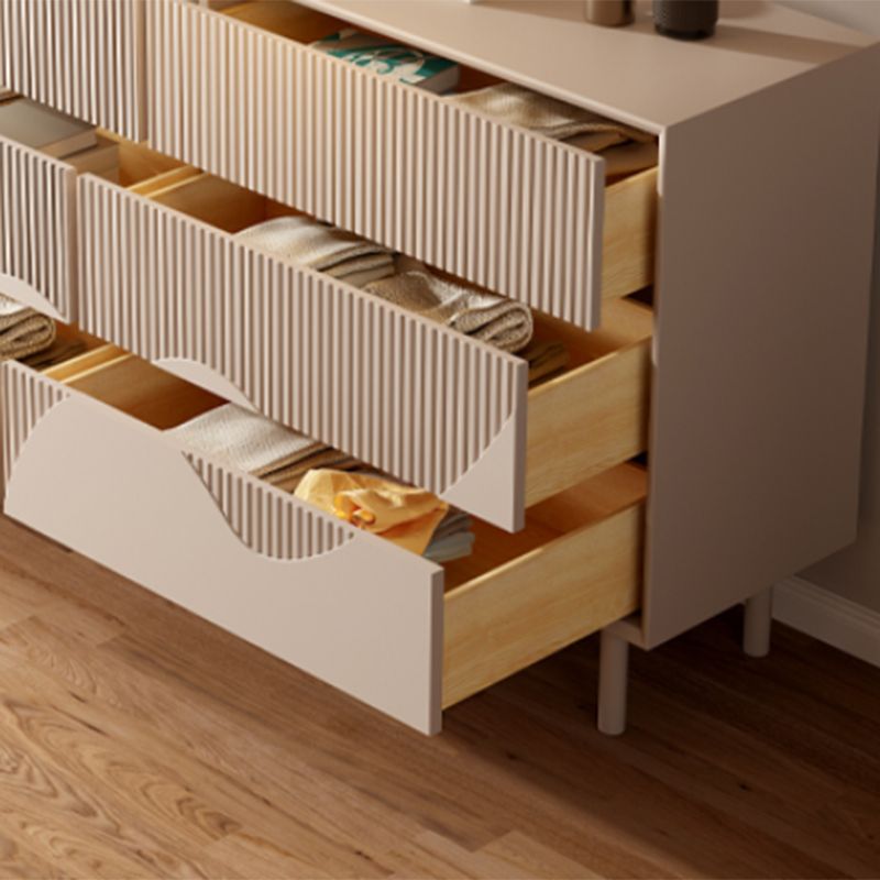 Contemporary Storage Chest Dresser Wooden Chest with Drawers