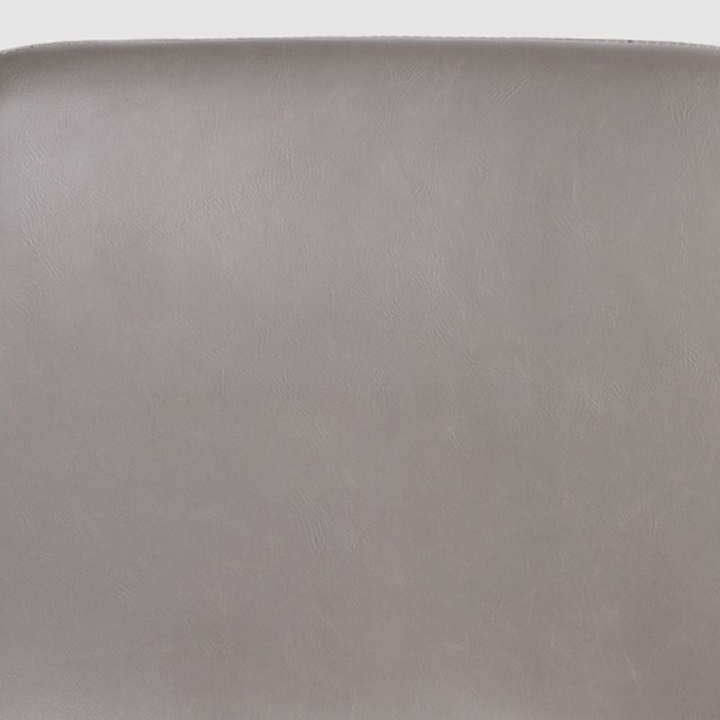 Faux Leather Upholstered Stools Low Back Bar Stools with Metal Base