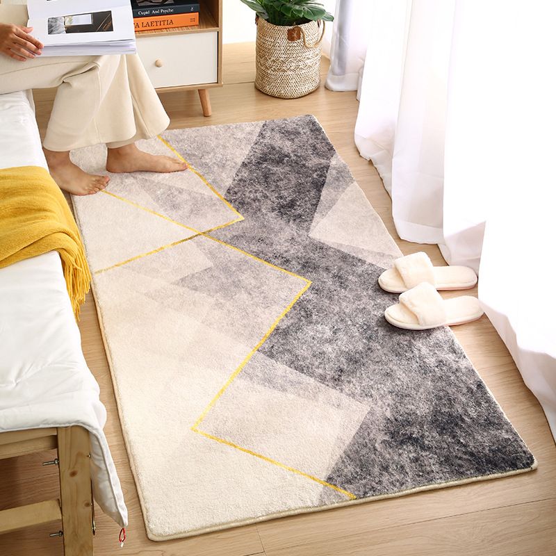 Paarse kinderen tapijt polyester kleurblok binnen tapijt wasbaar tapijt voor woningdecoratie