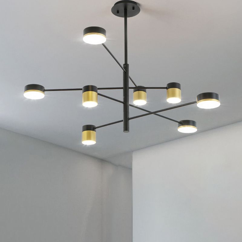 Candeleras colgantes de forma de cilindro de estilo contemporáneo luces colgantes colgantes de metal