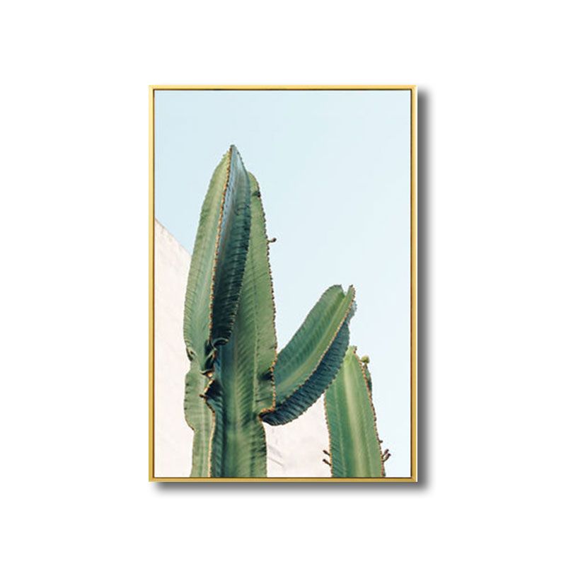 Cactus Wall Art Decor Contemporary Decorative for Guest Room Canvas Prints in Green
