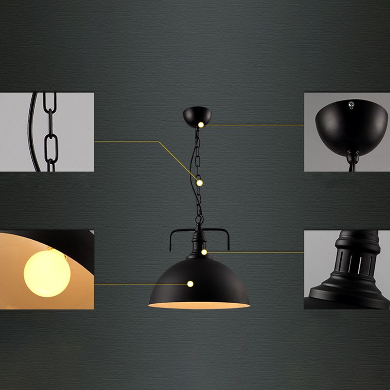 Swivel Joint Pendant Light Industrial Nautical 1 Light Metal Bowl Farmhouse Hanging Lights