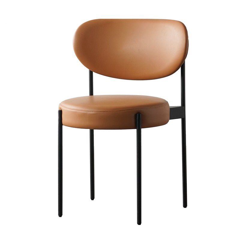 Modern Metal Base Indoor Chair 32''H Open Back Dining Side Chair with 4 Legs