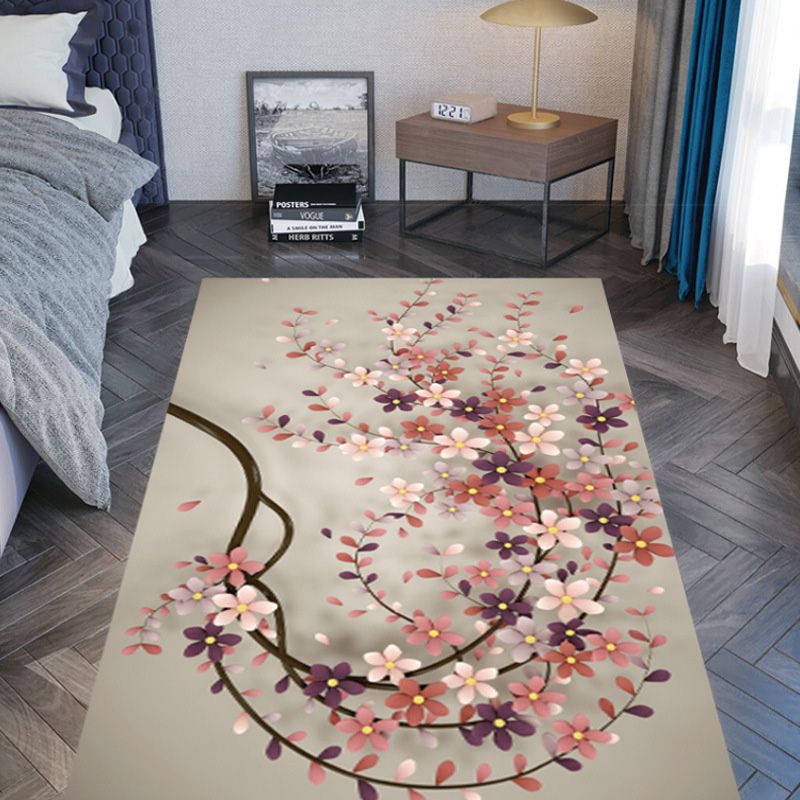 Modern Indoor Rug Leisure Animal Pattern Carpet Polyester Washable Area Rug with Non-Slip Backing