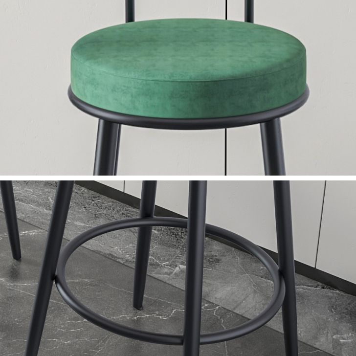 Modern Style Bar-stool Round Counter Bar Stool with Metal Legs