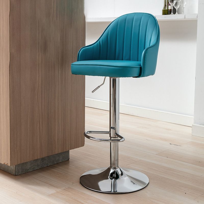 Modern Home Leather Barstool Swivel Adjustable Height Stools