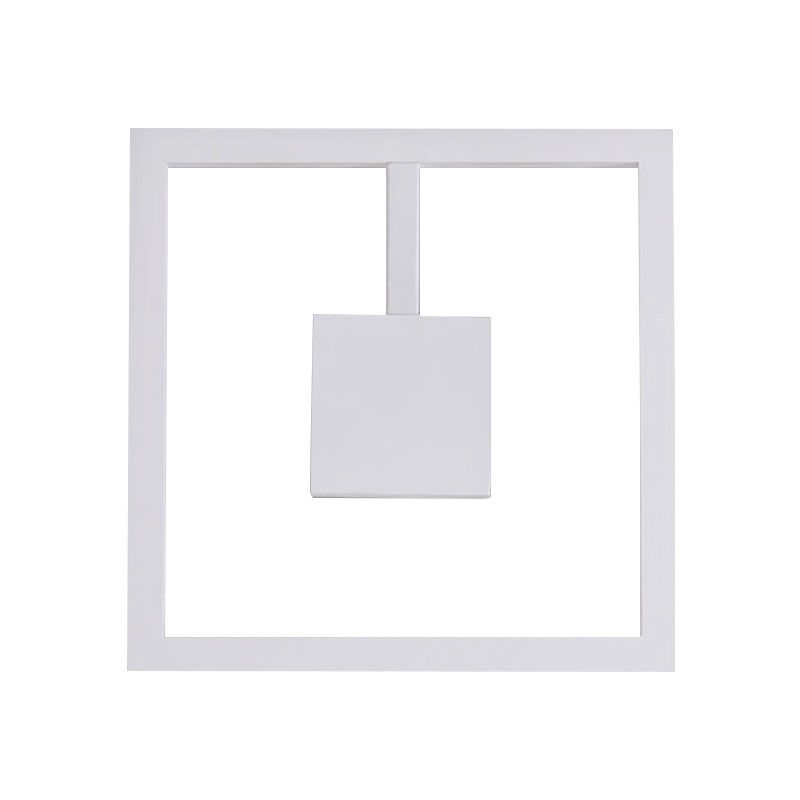 Illuminazione a parete quadrata semplice a LED acrilico Light lampada in sconde in bianco/nero in luce calda/bianca per camera da letto