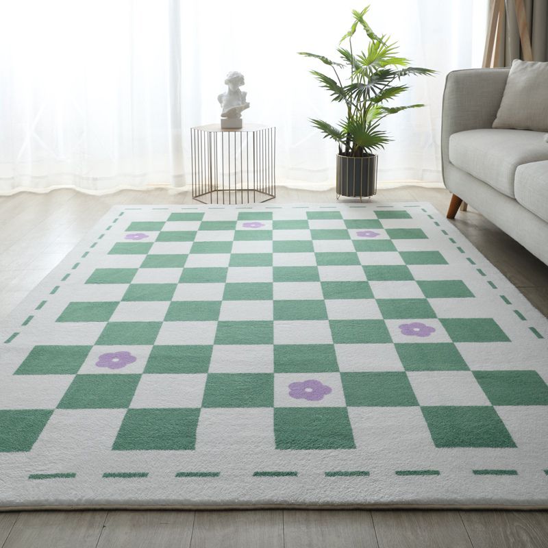 Groene bloem binnen tapijten polyester modern tapijt vlekbestendig vloerkleed voor woningdecoratie