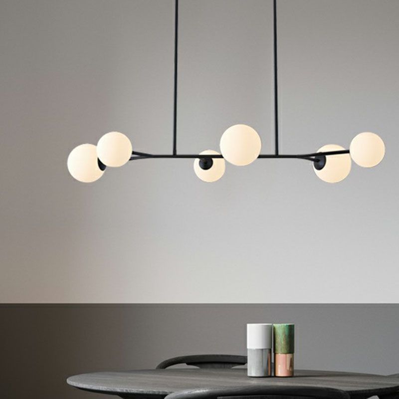 Molecular Island Ceiling Light Simplicity Opal Glass Dining Room Suspension Light Fixture