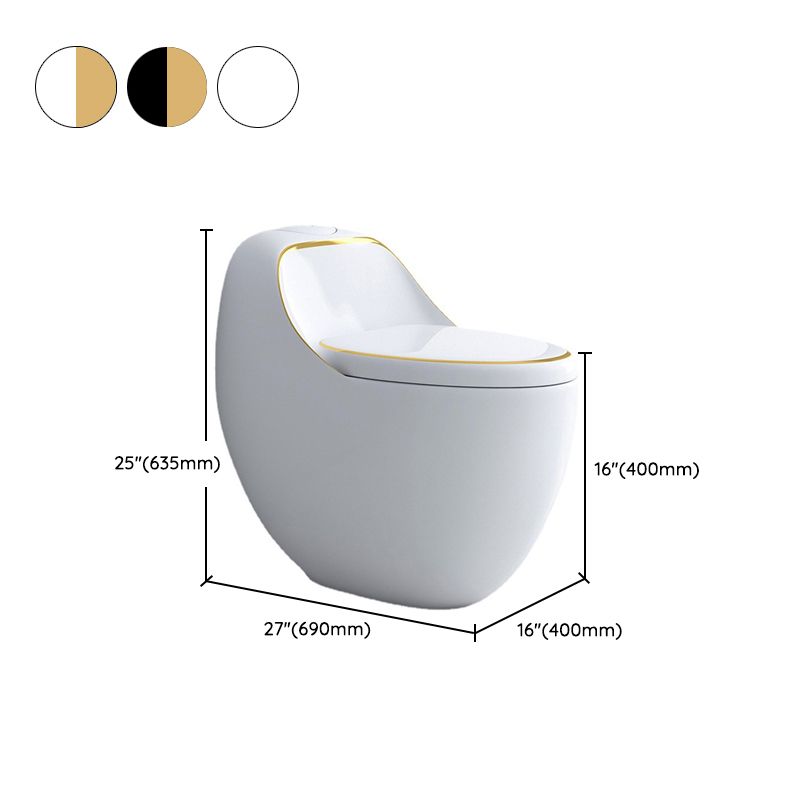 Modern Elong Toilet Bowl Floor Mount Toilet with Seat for Bathroom