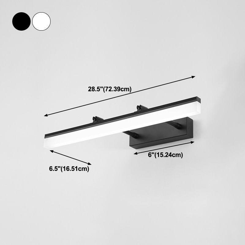 Metal Swing Arm Shape Wall Light Modern Style 1 Light Mirror Wall Mount Light