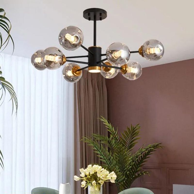 Lampade del lampadario in metallo sputnik moderno lampada sospesa per soggiorno