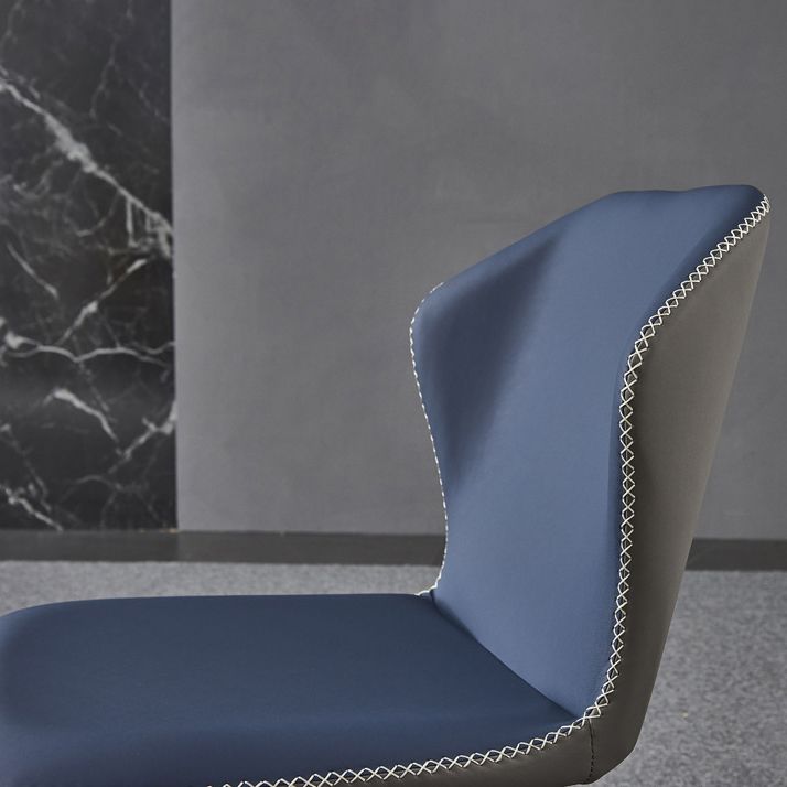 Silla lateral casera contemporánea Silla de comedor tapizada de metal con respaldo lateral