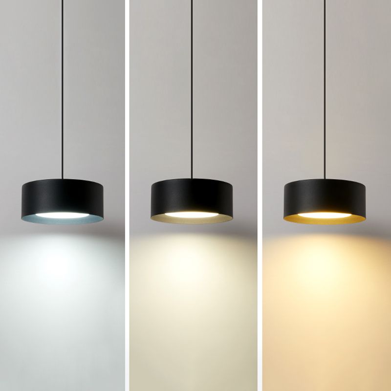 Simplicity Drum Shaped Hanging Pendant Light Metal LED Bedroom Down Lighting Pendant