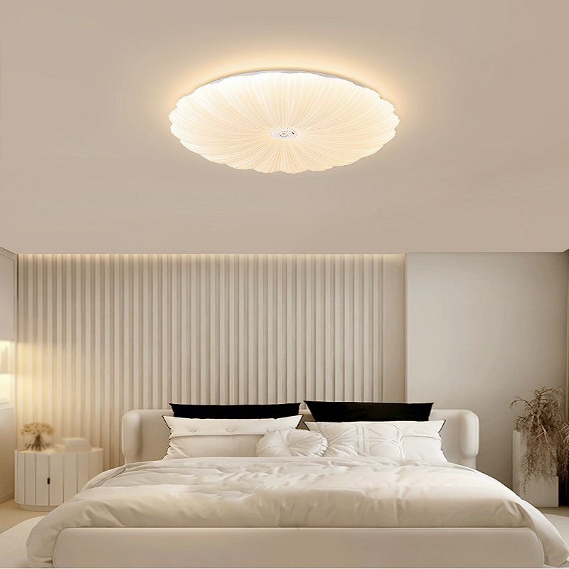 1 Light Circular Flush Light Contemporary Acrylic Flush Mount Lights for Bedroom