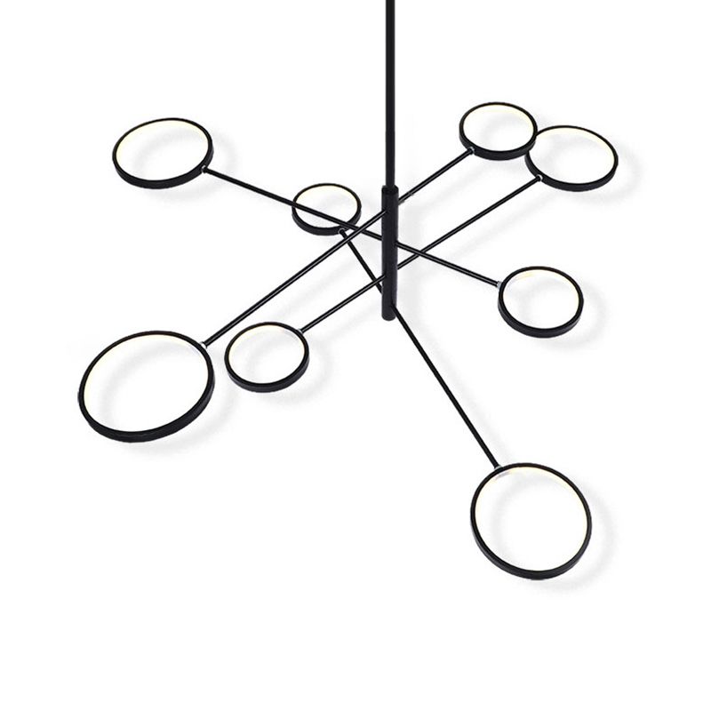 Lampadario a soffitto anello modernista in metallo a sospensione con cavo sospeso per il ristorante
