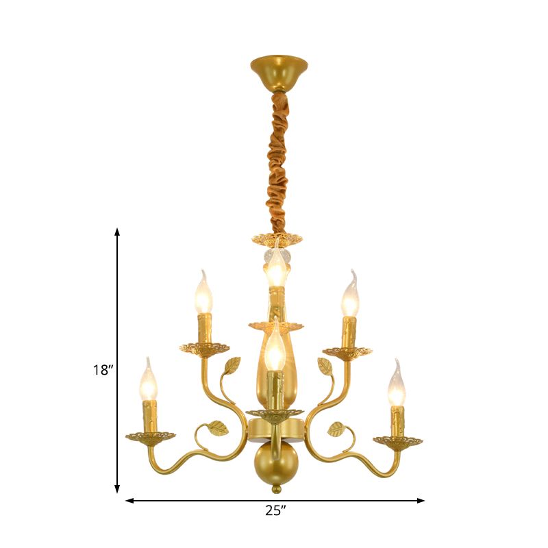 5/12/16 Lights Metal Pendant Chandelier Rustic Black/Gold Candle Dining Room Hanging Ceiling Fixture