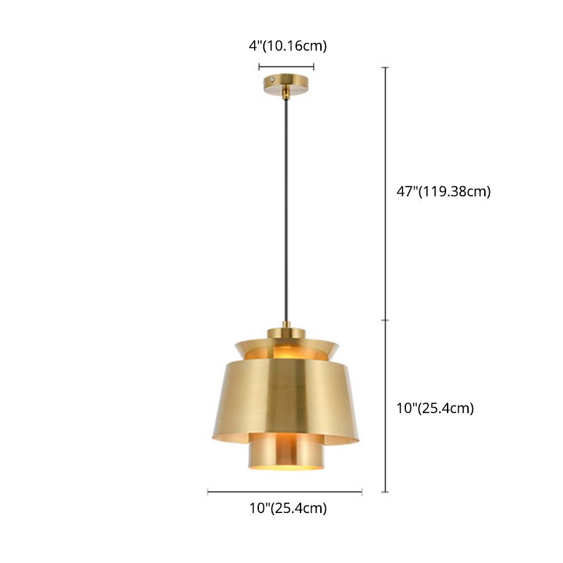 Post-Modern Flying Saucer Shape Pendant Light Metal 1 Light Suspension Light for Living Room