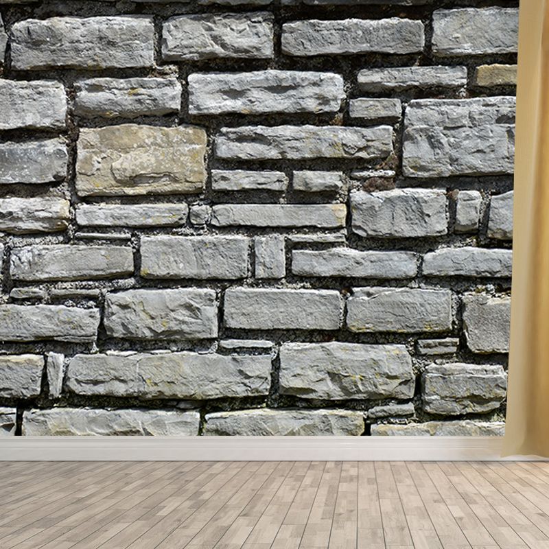 Old Dark Brick Wall Wall Covering Water Resistant Living Room Wall Decor