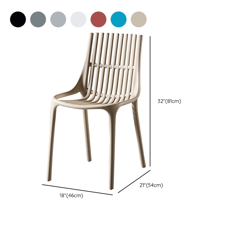 Modern Indoor-Outdoor Chair Plastic Stacking Outdoors Dining Chairs