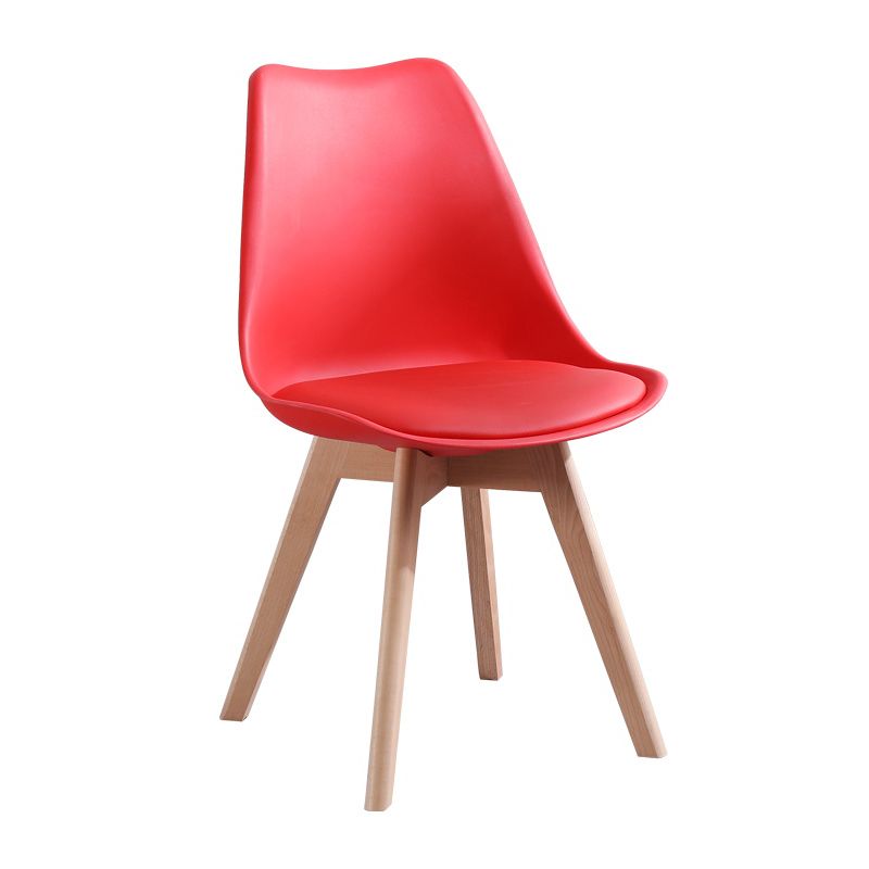 Scandinavian Style Wood Side Chair Set Dining Room Side Chair with Natural Leg