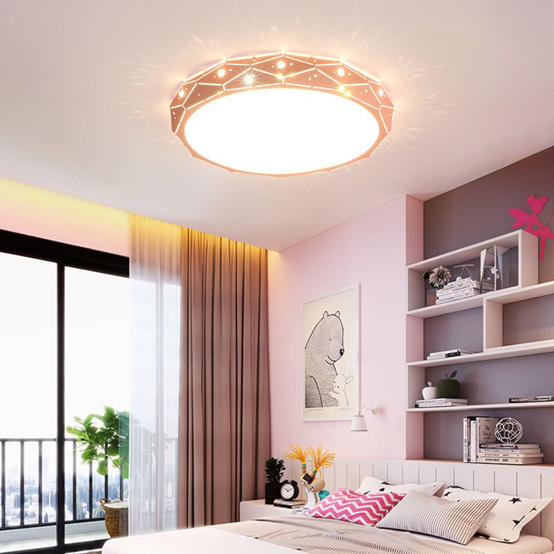 Minimalistische LED flush mount plafond Licht creatieve kleurrijke plafond lamp met acryl schaduw
