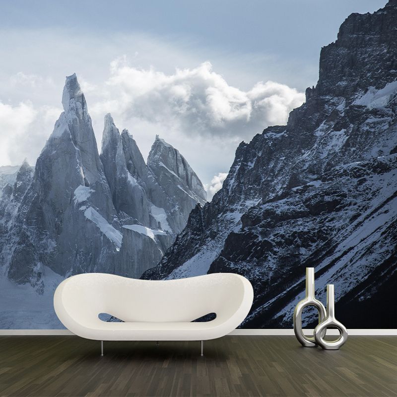 Huge Cloud Mountain Photography Mural Eco-friendly Wallpaper for Home Decor