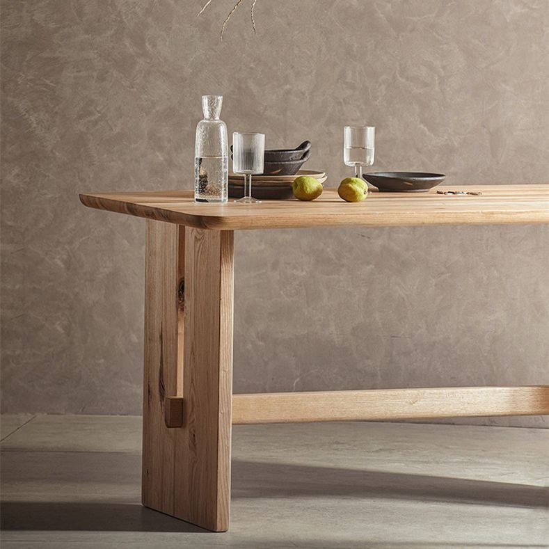 Modern Style Dining Room Set 1/2/3/4/5 Pcs Solid Wood Dining Set with Rectangle Table