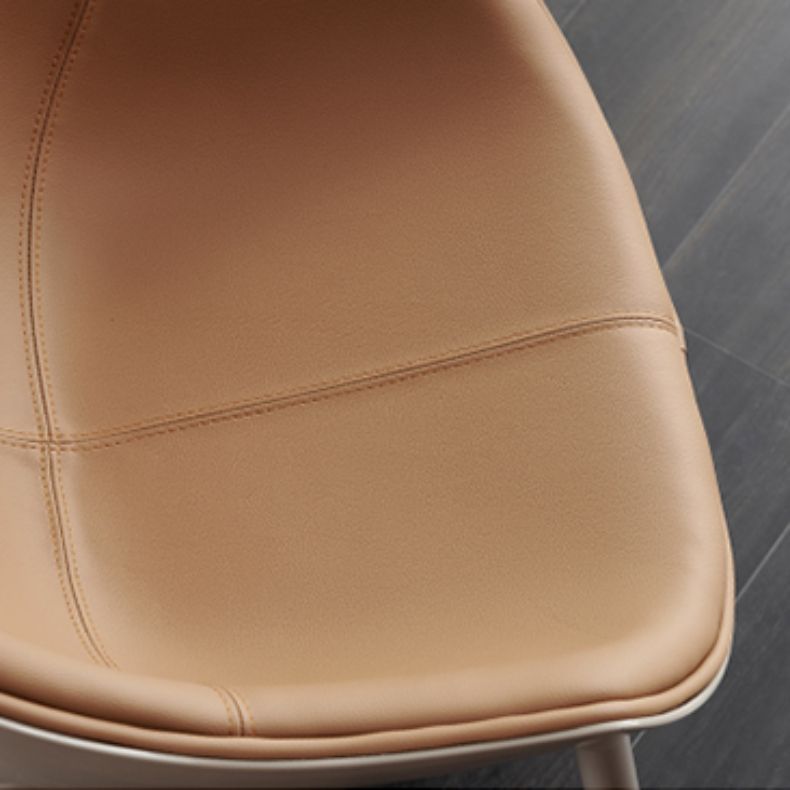 Modern Style Dining Chairs Faux Leather Kitchen Chairs with Metal Legs