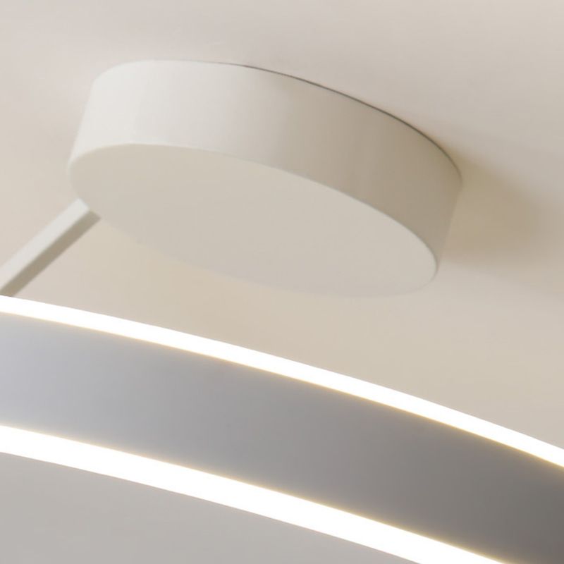 Modern Ceiling Light LED White Shaded Flush Mount Lighting for Foyer