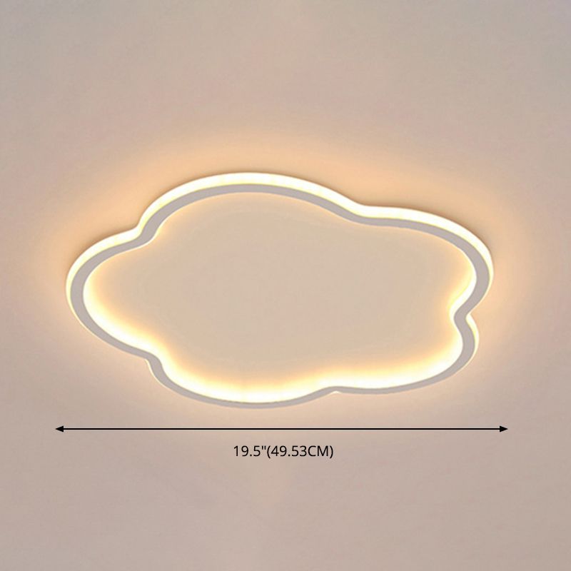 Flower Bedroom Flush Ceiling Light Metal LED Simplicity Flush Mount Light Fixture