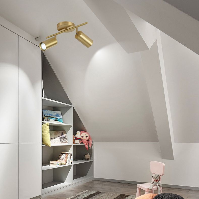 Postmodern Simplicity Cylinder Vanity Sconce Lights Brass Wall Mount Light Fixture for Bathroom