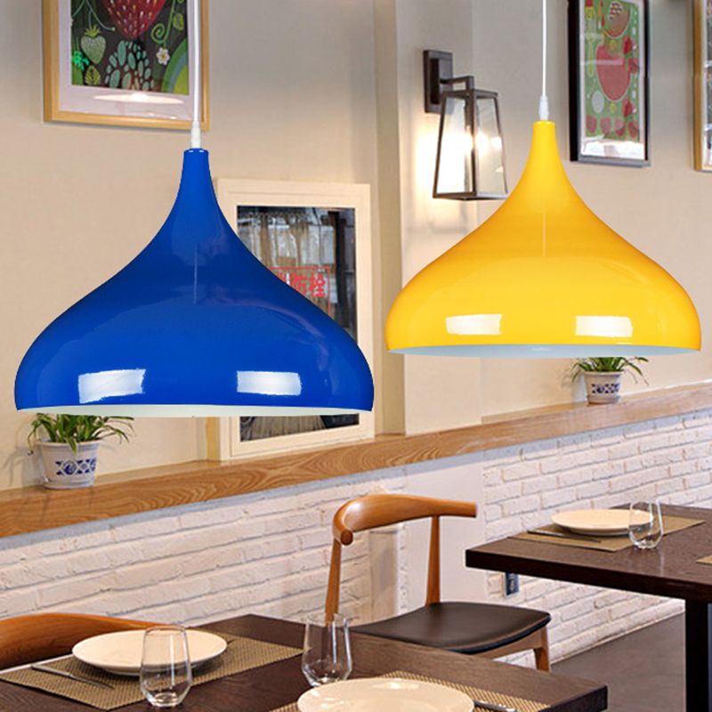 Macaron Matel Hanging Light, Nordic 1-Light Pendant Lighting for Living Room