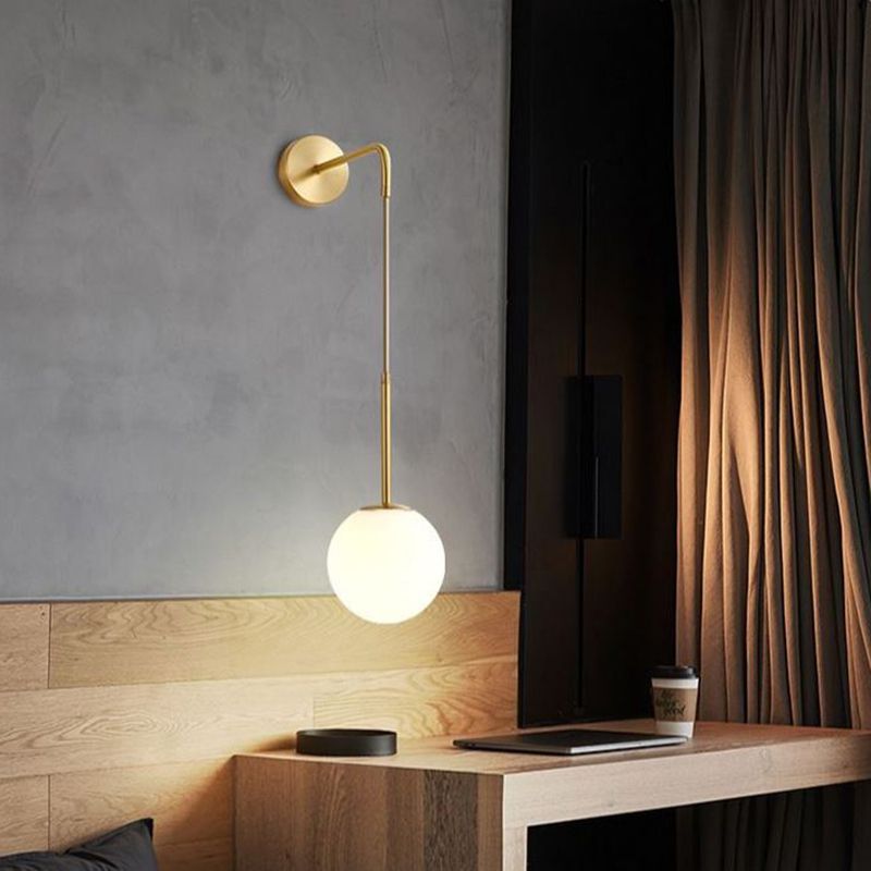 Moderne Stil Kugel Wandlampe Lichtglas 1 leichte Wand montierte Beleuchtung