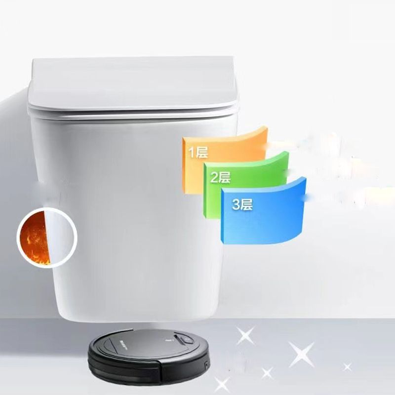 Modern Ceramic White Flush Toilet Wall Hung Urine Toilet with Seat for Bathroom
