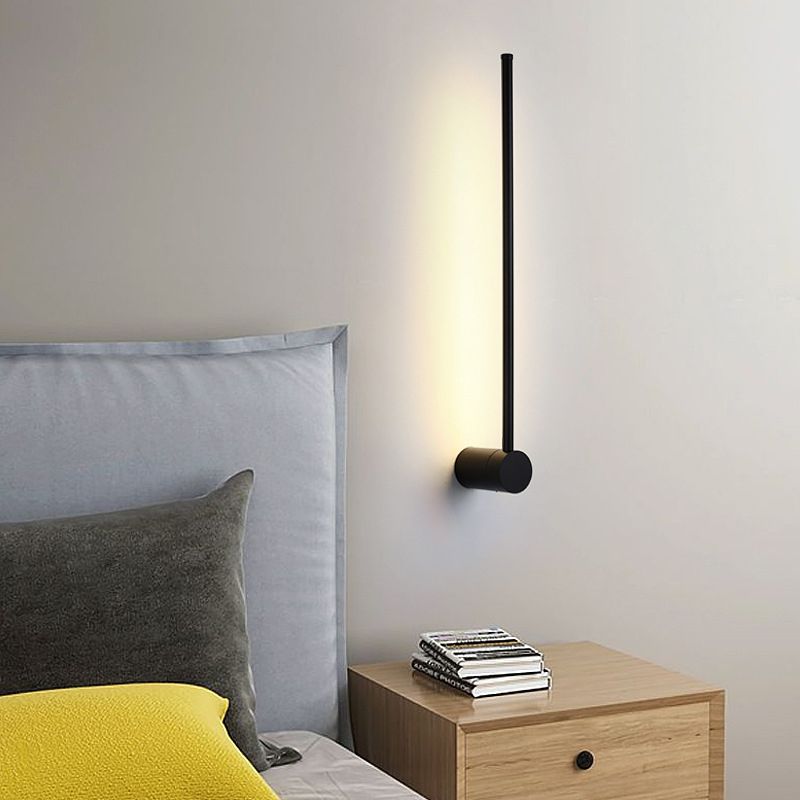 1or2-Light Long line Shade Wall Sconce Modern Nordic Style Metal Wall Lighting for Living Room