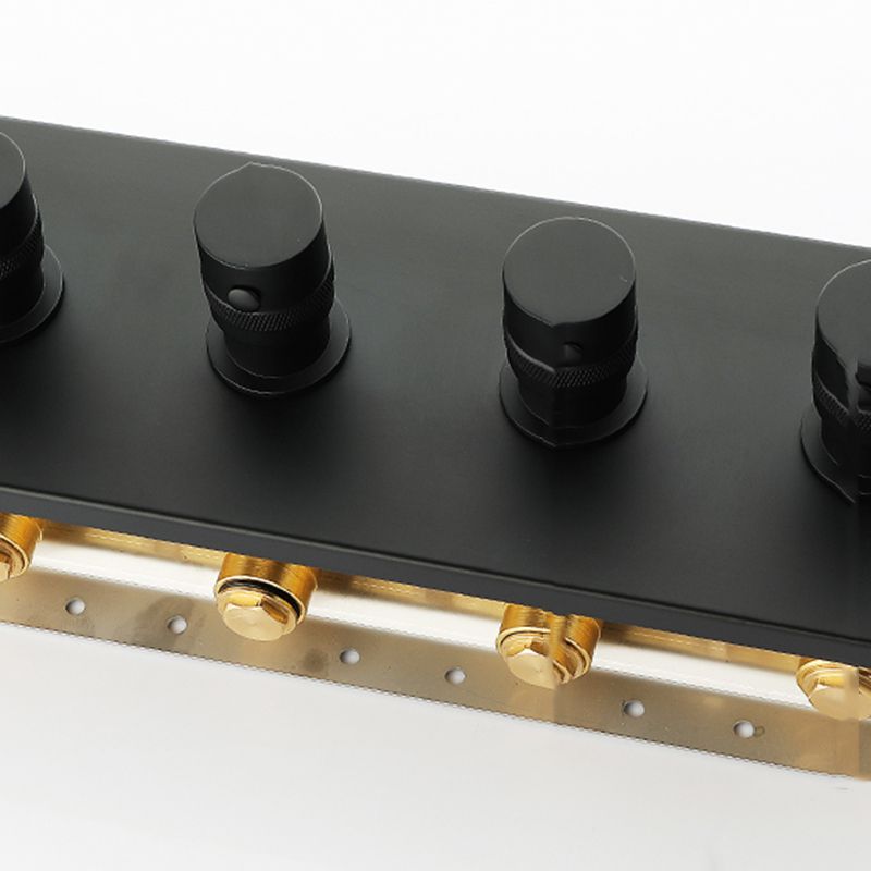 Modern Shower Faucet Adjustable Water Flow Rain Shower Head Shower System in Black