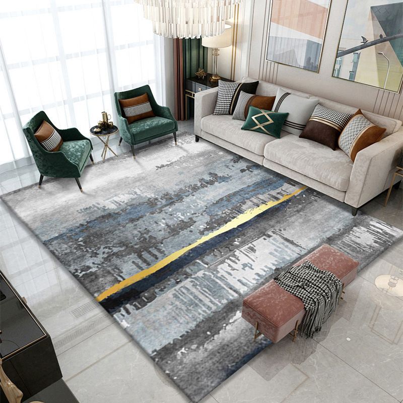 Licht grafisch modern tapijt polyester driehoek tapijt niet-slip achterste tapijt voor woonkamer