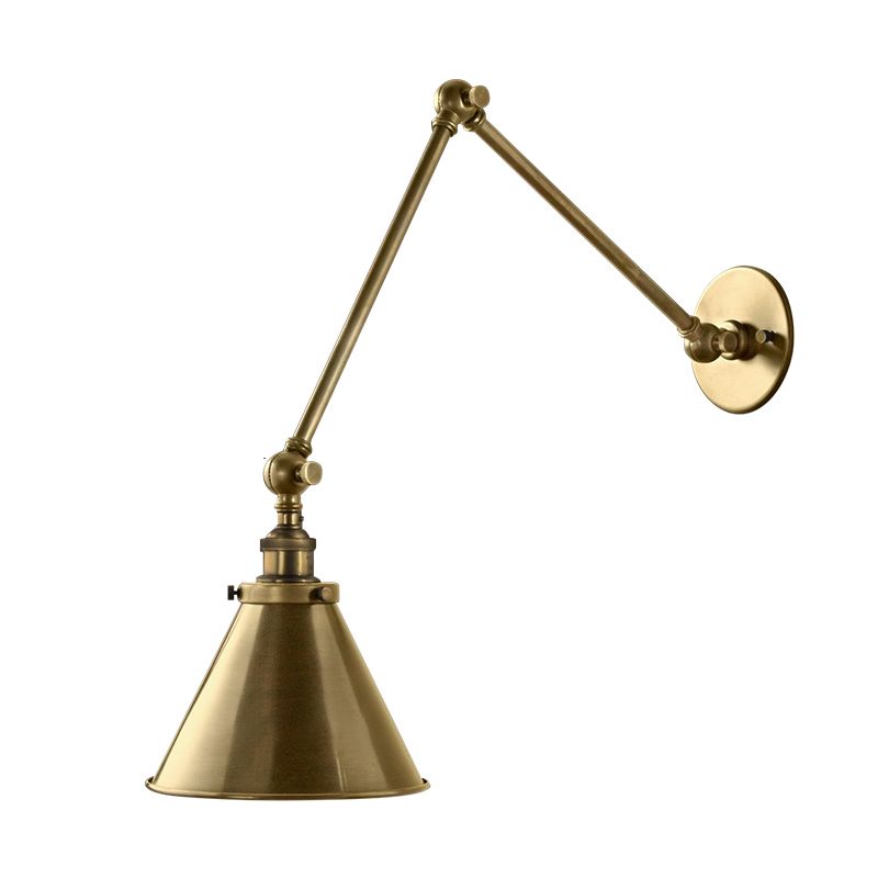 Modern Wall Sconce Cone Shape Wall Light with Metal Shade for Bedroom