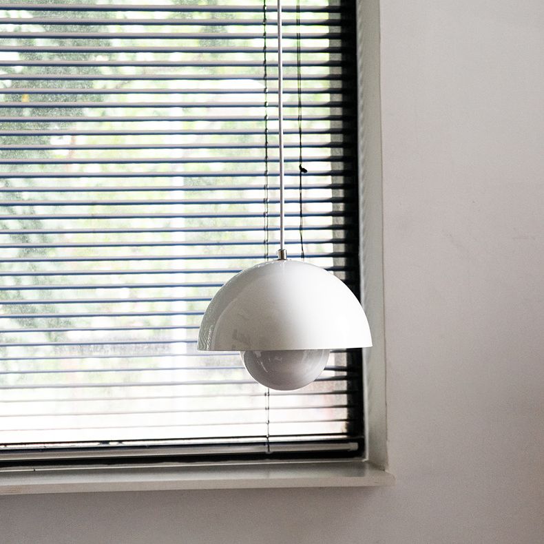 1 Light Metal Suspension Pendant Modern Semi Spheres Dining Room Hanging Light Fixtures